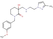 3-hydroxy-1-(3-methoxybenzyl)-3-({[2-(3-methyl-1H-pyrazol-1-yl)ethyl]amino}methyl)piperidin-2-one