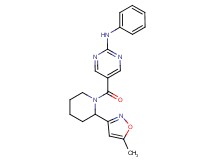 5-{[2-(5-methyl-3-isoxazolyl)-1-piperidinyl]carbonyl}-N-phenyl-2-pyrimidinamine