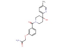 2-(3-{[4-hydroxy-4-(5-methylpyridin-2-yl)piperidin-1-yl]carbonyl}phenoxy)acetamide
