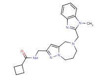 N-({5-[(1-methyl-1H-benzimidazol-2-yl)methyl]-5,6,7,8-tetrahydro-4H-pyrazolo[1,5-a][1,4]diazepin-2-yl}methyl)cyclobutanecarboxamide