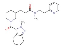 N-methyl-3-{1-[(2-methyl-4,5,6,7-tetrahydro-2H-indazol-3-yl)carbonyl]-3-piperidinyl}-N-[2-(2-pyridinyl)ethyl]propanamide