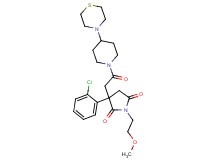 3-(2-chlorophenyl)-1-(2-methoxyethyl)-3-{2-oxo-2-[4-(4-thiomorpholinyl)-1-piperidinyl]ethyl}-2,5-pyrrolidinedione