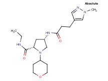 (4S)-N-ethyl-4-{[3-(1-methyl-1H-pyrazol-4-yl)propanoyl]amino}-1-(tetrahydro-2H-pyran-4-yl)-L-prolinamide