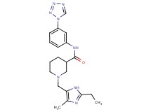 1-[(2-ethyl-4-methyl-1H-imidazol-5-yl)methyl]-N-[3-(1H-tetrazol-1-yl)phenyl]-3-piperidinecarboxamide