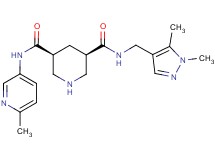 (3R*,5S*)-N-[(1,5-dimethyl-1H-pyrazol-4-yl)methyl]-N'-(6-methylpyridin-3-yl)piperidine-3,5-dicarboxamide