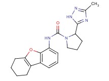 2-(3-methyl-1H-1,2,4-triazol-5-yl)-N-(6,7,8,9-tetrahydrodibenzo[b,d]furan-4-yl)pyrrolidine-1-carboxamide