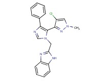 2-{[5-(4-chloro-1-methyl-1H-pyrazol-3-yl)-4-phenyl-1H-imidazol-1-yl]methyl}-1H-benzimidazole