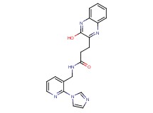 3-(3-hydroxyquinoxalin-2-yl)-N-{[2-(1H-imidazol-1-yl)pyridin-3-yl]methyl}propanamide