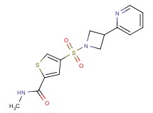 N-methyl-4-{[3-(2-pyridinyl)-1-azetidinyl]sulfonyl}-2-thiophenecarboxamide