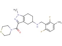 N-(2,6-difluoro-3-methylbenzyl)-1-methyl-3-(4-thiomorpholinylcarbonyl)-4,5,6,7-tetrahydro-1H-indazol-5-amine