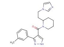 2-[2-(1H-imidazol-1-yl)ethyl]-1-{[3-(3-methylphenyl)-1H-pyrazol-4-yl]carbonyl}piperidine