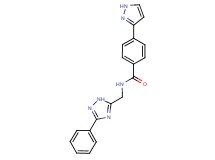 N-[(3-phenyl-1H-1,2,4-triazol-5-yl)methyl]-4-(1H-pyrazol-3-yl)benzamide