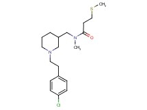 N-({1-[2-(4-chlorophenyl)ethyl]-3-piperidinyl}methyl)-N-methyl-3-(methylthio)propanamide