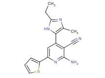 2-amino-4-(2-ethyl-4-methyl-1H-imidazol-5-yl)-6-(2-thienyl)nicotinonitrile