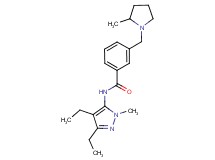 N-(3,4-diethyl-1-methyl-1H-pyrazol-5-yl)-3-[(2-methylpyrrolidin-1-yl)methyl]benzamide