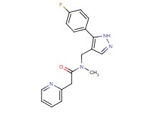 N-{[5-(4-fluorophenyl)-1H-pyrazol-4-yl]methyl}-N-methyl-2-pyridin-2-ylacetamide