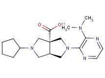 (3aR*,6aR*)-2-cyclopentyl-5-[3-(dimethylamino)-2-pyrazinyl]hexahydropyrrolo[3,4-c]pyrrole-3a(1H)-carboxylic acid