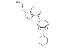(1S*,5R*)-6-[(5-methyl-1-propyl-1H-pyrazol-4-yl)carbonyl]-3-(tetrahydro-2H-pyran-4-yl)-3,6-diazabicyclo[3.2.2]nonane