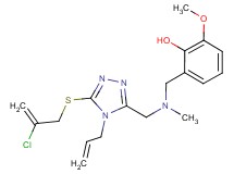 2-{[({4-allyl-5-[(2-chloro-2-propen-1-yl)thio]-4H-1,2,4-triazol-3-yl}methyl)(methyl)amino]methyl}-6-methoxyphenol