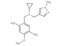 N-(4-methoxy-2,5-dimethylbenzyl)-N-[(1-methyl-1H-pyrazol-4-yl)methyl]cyclopropanamine