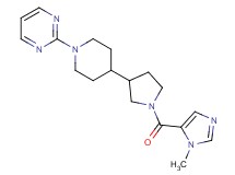 2-(4-{1-[(1-methyl-1H-imidazol-5-yl)carbonyl]-3-pyrrolidinyl}-1-piperidinyl)pyrimidine