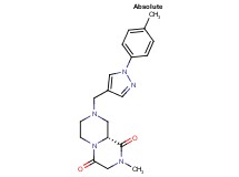 (9aR)-2-methyl-8-{[1-(4-methylphenyl)-1H-pyrazol-4-yl]methyl}tetrahydro-2H-pyrazino[1,2-a]pyrazine-1,4(3H,6H)-dione