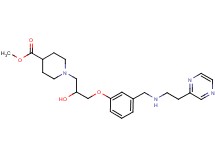 methyl 1-{2-hydroxy-3-[3-({[2-(2-pyrazinyl)ethyl]amino}methyl)phenoxy]propyl}-4-piperidinecarboxylate