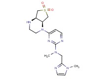 4-[(4aR*,7aS*)-6,6-dioxidohexahydrothieno[3,4-b]pyrazin-1(2H)-yl]-N-methyl-N-[(1-methyl-1H-imidazol-2-yl)methyl]pyrimidin-2-amine
