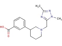 3-{1-[(1,3-dimethyl-1H-1,2,4-triazol-5-yl)methyl]piperidin-3-yl}benzoic acid