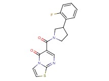 6-{[3-(2-fluorophenyl)-1-pyrrolidinyl]carbonyl}-5H-[1,3]thiazolo[3,2-a]pyrimidin-5-one