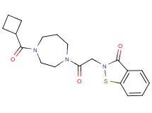 2-{2-[4-(cyclobutylcarbonyl)-1,4-diazepan-1-yl]-2-oxoethyl}-1,2-benzisothiazol-3(2H)-one