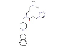 N-{[1-(2,3-dihydro-1H-inden-2-yl)-4-piperidinyl]methyl}-N-[3-(dimethylamino)propyl]-3-(1H-1,2,4-triazol-1-yl)propanamide