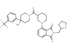 4-[3-({4-hydroxy-4-[3-(trifluoromethyl)phenyl]-1-piperidinyl}carbonyl)-1-piperidinyl]-2-(tetrahydro-2-furanylmethyl)-1H-isoindole-1,3(2H)-dione
