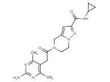 5-[(2-amino-4,6-dimethylpyrimidin-5-yl)acetyl]-N-cyclopropyl-4,5,6,7-tetrahydropyrazolo[1,5-a]pyrazine-2-carboxamide