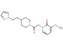 3-methoxy-1-(2-oxo-2-{4-[2-(1H-pyrazol-1-yl)ethyl]piperidin-1-yl}ethyl)pyridin-2(1H)-one