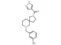 7-(3-methylbenzyl)-2-(1H-pyrazol-4-ylcarbonyl)-2,7-diazaspiro[4.5]decane