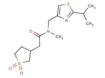 2-(1,1-dioxidotetrahydro-3-thienyl)-N-[(2-isopropyl-1,3-thiazol-4-yl)methyl]-N-methylacetamide