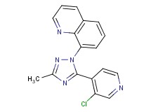 8-[5-(3-chloropyridin-4-yl)-3-methyl-1H-1,2,4-triazol-1-yl]quinoline