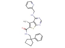 5-methyl-N-[(1-phenylcyclopentyl)methyl]-4-[(2-pyridinylmethyl)amino]thieno[2,3-d]pyrimidine-6-carboxamide