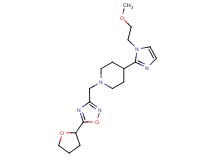 4-[1-(2-methoxyethyl)-1H-imidazol-2-yl]-1-{[5-(tetrahydro-2-furanyl)-1,2,4-oxadiazol-3-yl]methyl}piperidine