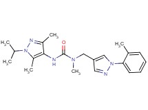 N'-(1-isopropyl-3,5-dimethyl-1H-pyrazol-4-yl)-N-methyl-N-{[1-(2-methylphenyl)-1H-pyrazol-4-yl]methyl}urea