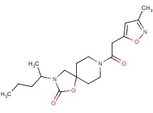 3-(1-methylbutyl)-8-[(3-methylisoxazol-5-yl)acetyl]-1-oxa-3,8-diazaspiro[4.5]decan-2-one
