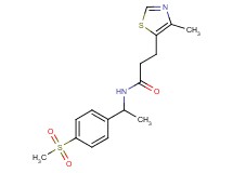 N-{1-[4-(methylsulfonyl)phenyl]ethyl}-3-(4-methyl-1,3-thiazol-5-yl)propanamide