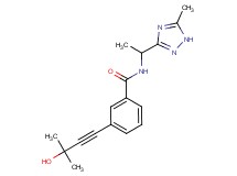 3-(3-hydroxy-3-methylbut-1-yn-1-yl)-N-[1-(5-methyl-1H-1,2,4-triazol-3-yl)ethyl]benzamide