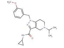 N-cyclopropyl-5-isopropyl-1-(3-methoxybenzyl)-4,5,6,7-tetrahydro-1H-pyrazolo[4,3-c]pyridine-3-carboxamide