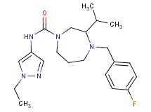 N-(1-ethyl-1H-pyrazol-4-yl)-4-(4-fluorobenzyl)-3-isopropyl-1,4-diazepane-1-carboxamide