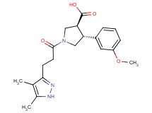 (3S*,4R*)-1-[3-(4,5-dimethyl-1H-pyrazol-3-yl)propanoyl]-4-(3-methoxyphenyl)pyrrolidine-3-carboxylic acid