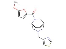 (1S*,5R*)-6-(5-methoxy-2-furoyl)-3-(1,3-thiazol-4-ylmethyl)-3,6-diazabicyclo[3.2.2]nonane