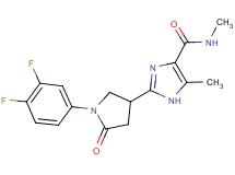 2-[1-(3,4-difluorophenyl)-5-oxo-3-pyrrolidinyl]-N,5-dimethyl-1H-imidazole-4-carboxamide