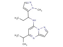 5-isopropyl-N-[1-(1-methyl-1H-pyrazol-5-yl)propyl]pyrazolo[1,5-a]pyrimidin-7-amine